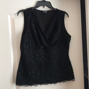Low cut black Lacey top